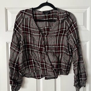 Sanctuary Plaid Women's Top - Black and Red